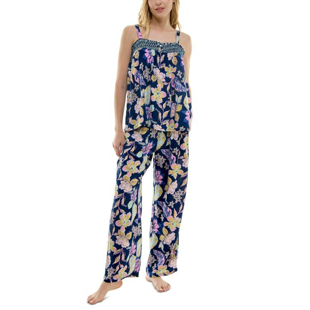 Roudelain Size Extra Large 2-Pc. Blue Smocked Cami & Pants Pajama Set NWT